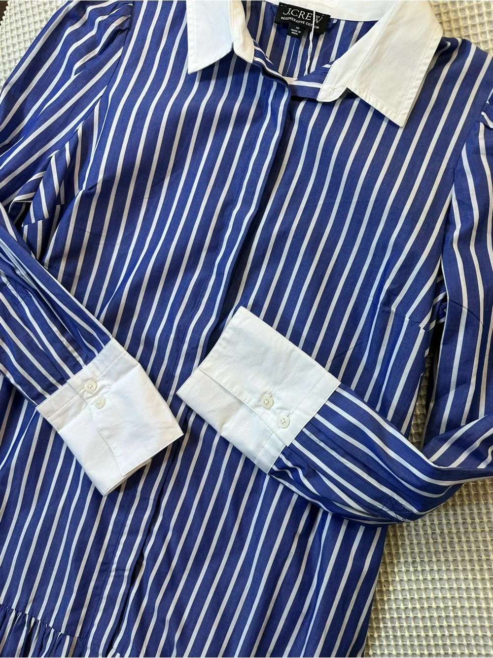 J. Crew Tiered Shirt-Dress in Cotton Poplin Size 10 NWT NWT